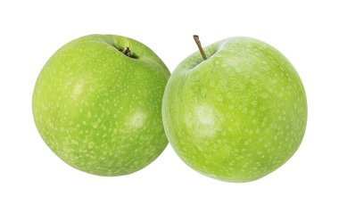 beyaz arkaplanda elma