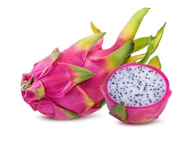 Beyaz arkaplanda Ejder Meyvesi izole