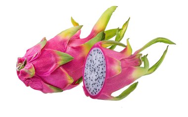 Beyaz arkaplanda Ejder Meyvesi izole