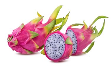 Beyaz arkaplanda Ejder Meyvesi izole