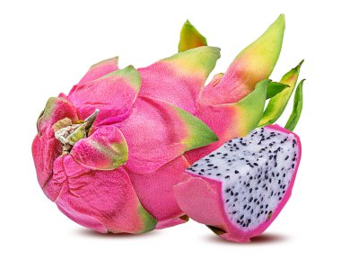 Beyaz arkaplanda Ejder Meyvesi izole