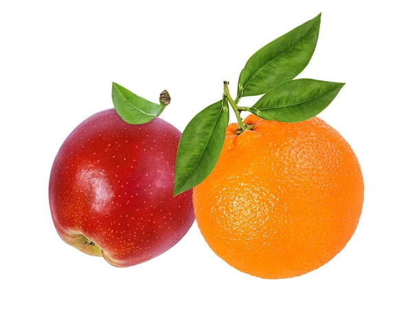 Pommes Orange Isolées Sur Fond Blanc — Photo