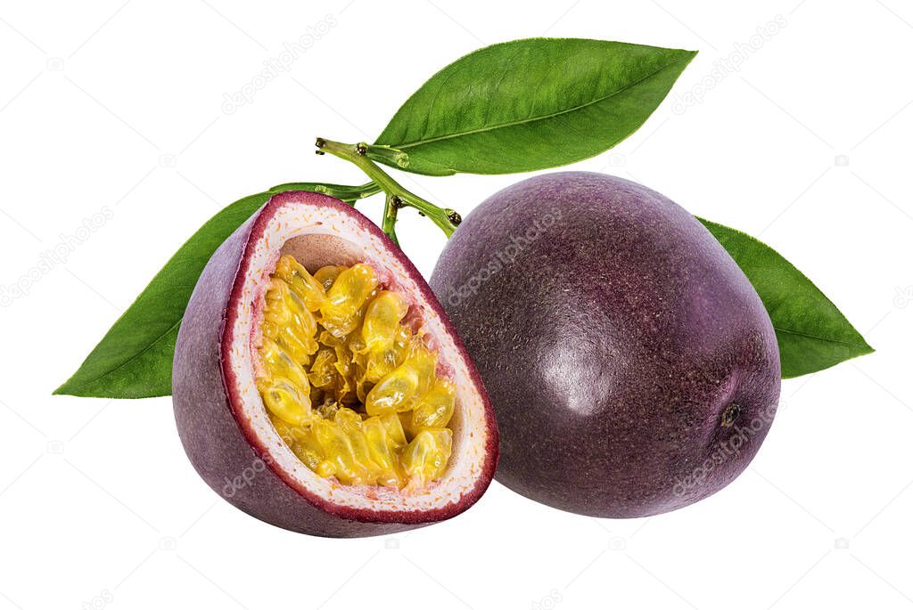 Passion fruit isolated on a white background