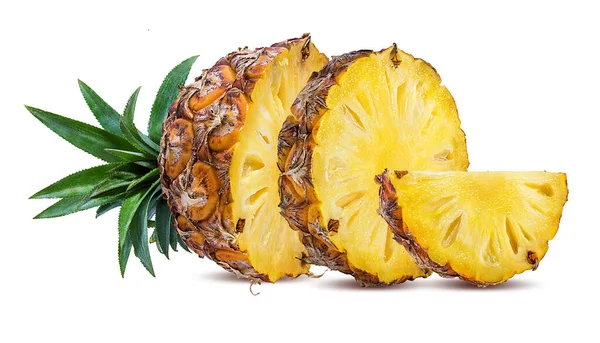 Färsk Ananas Isolerad Vit Bakgrund — Stockfoto