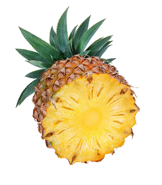 Verse Ananas Geïsoleerd Witte Achtergrond — Stockfoto