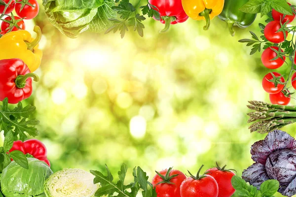 Fresh Vegetables Outdoors Fram — Stock Photo, Image