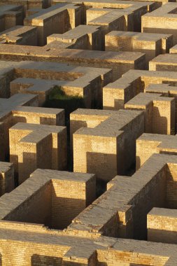 Restored ruins of ancient Babylon, Iraq. clipart