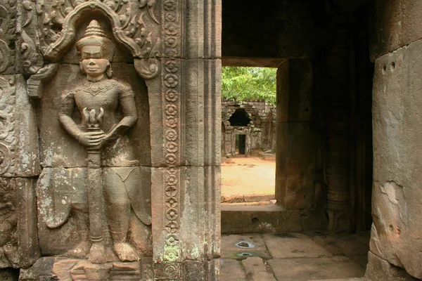 Kamboçya'daki antik Angkor tapınakta ta Som. — Stok fotoğraf