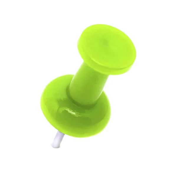 Pushpin color lime green — Stock Photo, Image