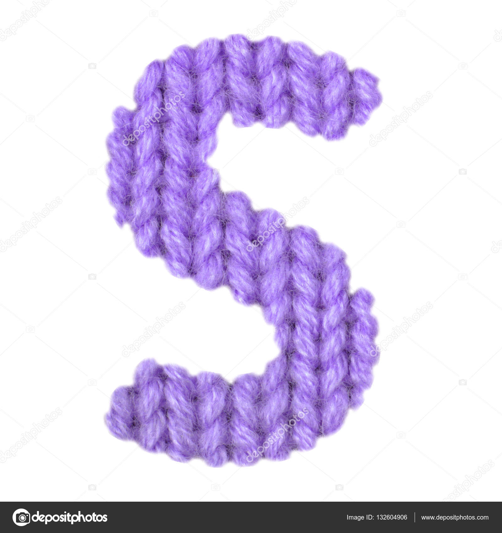 Letter S English Alphabet Color Purple Stock Photo