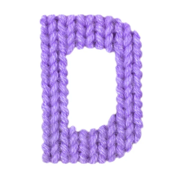 Lettera D alfabeto inglese, colore viola — Foto Stock