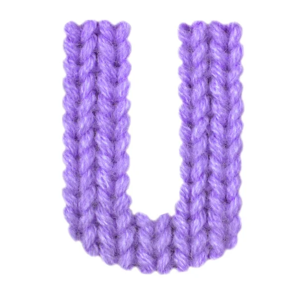 Lettre U alphabet anglais, couleur violet — Photo