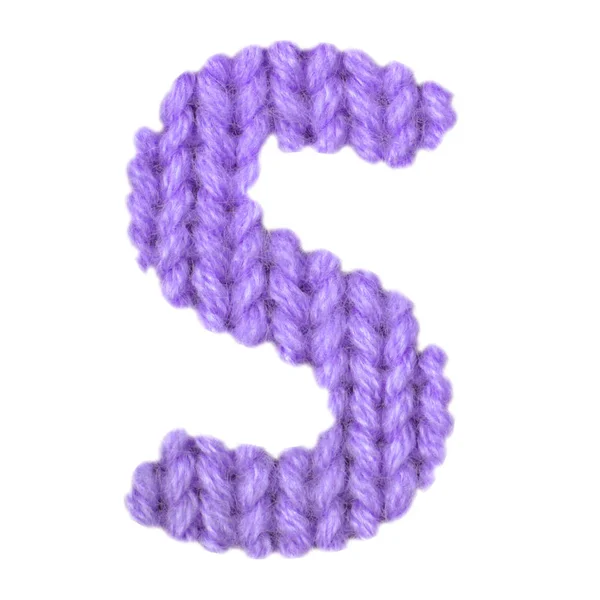 字母 S 英语字母表，紫色的颜色 — 图库照片