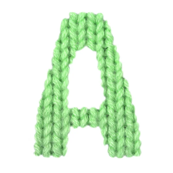 Lettera A alfabeto inglese, colore verde — Foto Stock
