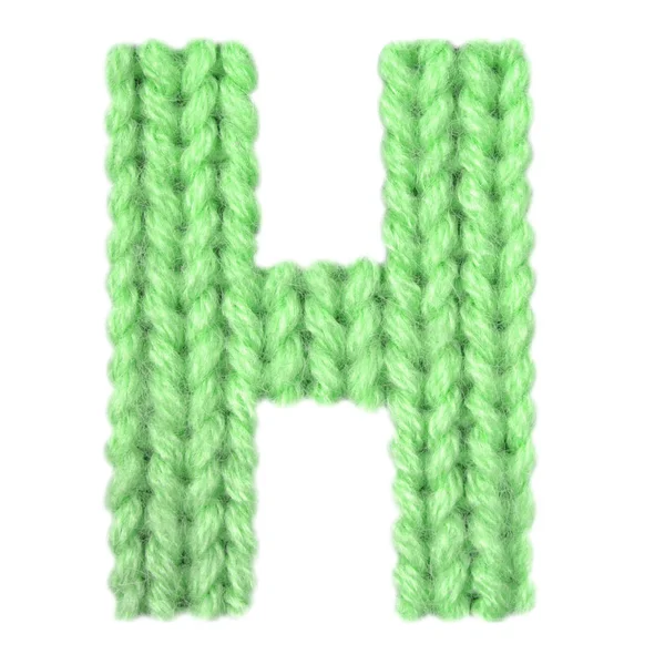 Lettera H alfabeto inglese, colore verde — Foto Stock