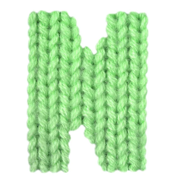 Lettera N alfabeto inglese, colore verde — Foto Stock