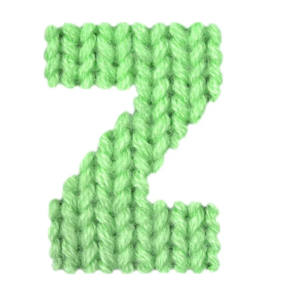 Lettera Z alfabeto inglese, colore verde — Foto Stock
