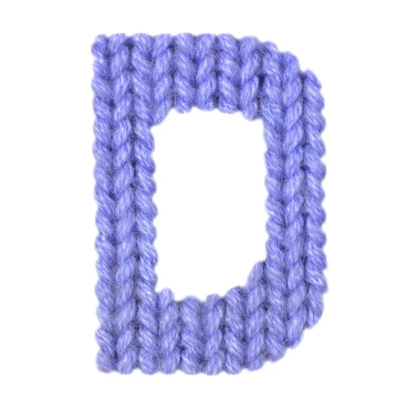 Lettera D alfabeto inglese, colore blu scuro — Foto Stock