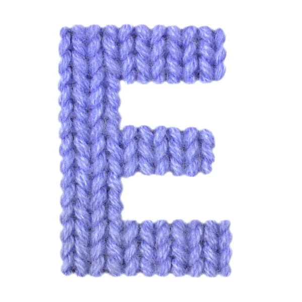 Lettera E alfabeto inglese, colore blu scuro — Foto Stock