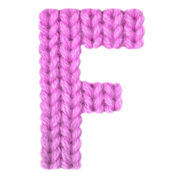 Huruf F inggris alfabet, warna pink — Stok Foto