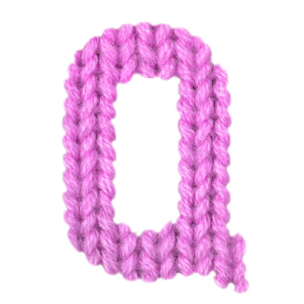 Scrisoare Q alfabet englezesc, culoare roz — Fotografie, imagine de stoc