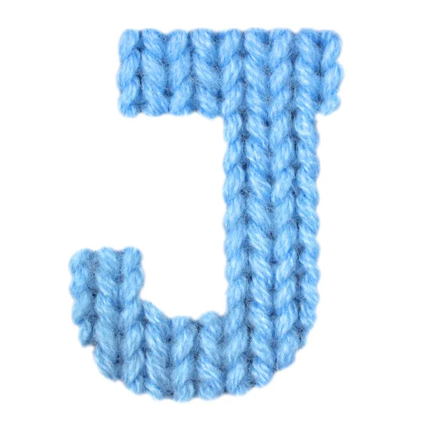 Lettre J alphabet anglais, couleur bleu — Photo