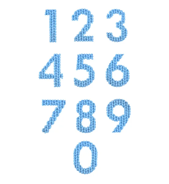 Алфавит цифр, синий цвет — стоковое фото