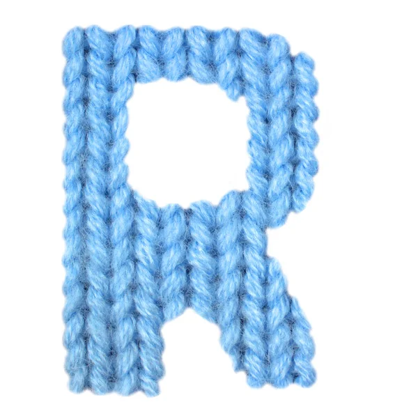 Lettre R alphabet anglais, couleur bleu — Photo