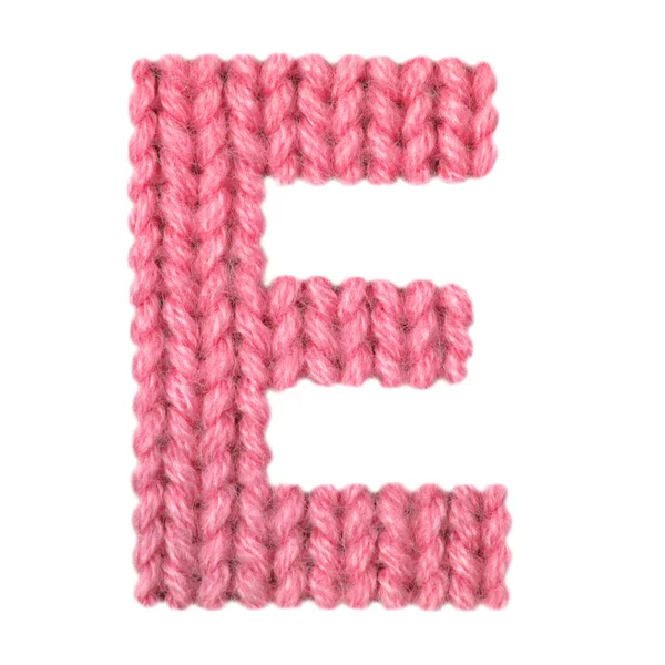 Lettre E alphabet anglais, couleur rouge — Photo