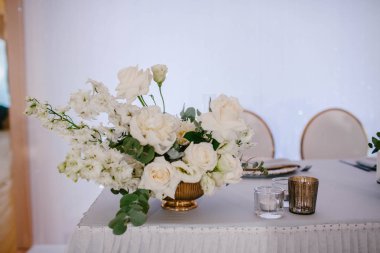 Dekorasyon çiçek düğün tablo