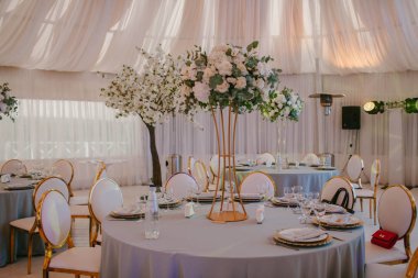 Dekorasyon çiçek düğün tablo