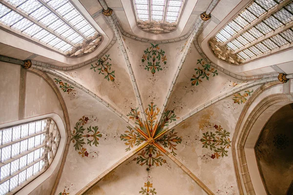 가톨릭 교회에서 천장에 프레스코화로 — 스톡 사진