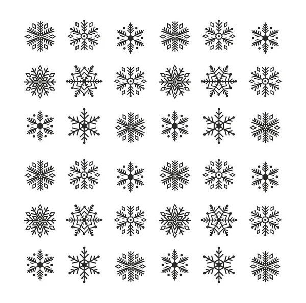 Kar tanesi kar kış sembolleri ok — Stok fotoğraf