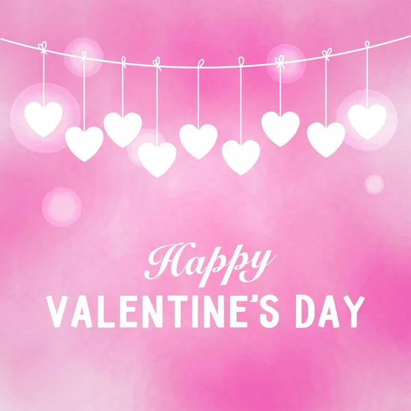 Schöne Blumen Zusammensetzung Karte Liebe Valentinstag Hintergrund — Stockfoto