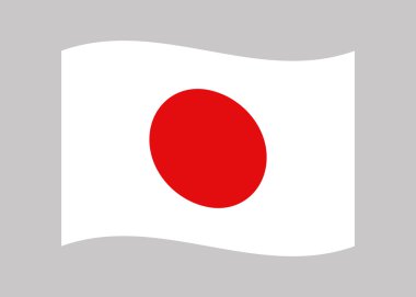 Japonya bayrak vektör illüstrasyonu