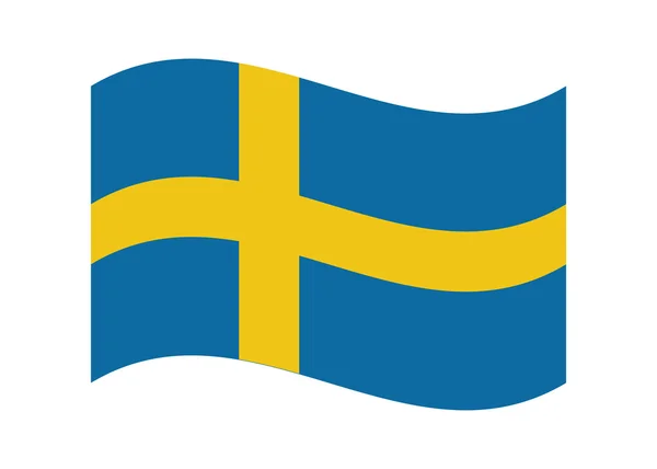 Svezia bandiera vettore illustrazione — Vettoriale Stock