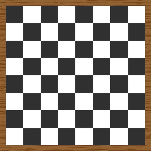 Um tabuleiro de xadrez vazio. Placa de xadrez de madeira. Ilustração vetorial —  Vetores de Stock