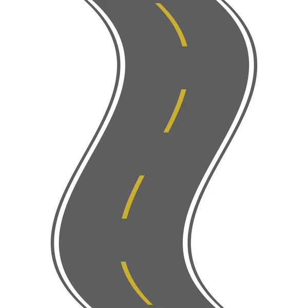 Road vector highway. Winding road. Vector illustration — Stock Vector