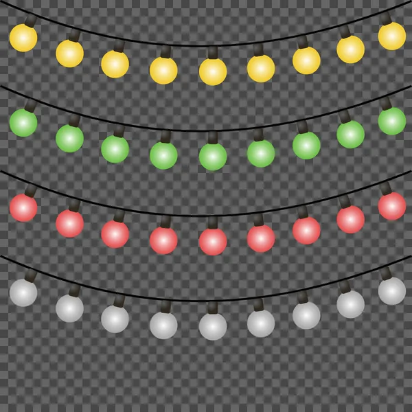 Christmas lights isolerade designelement - vektor — Stock vektor