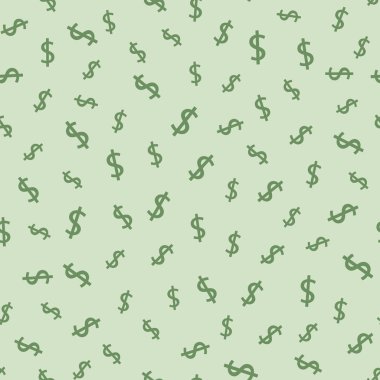 Doları Dikişsiz desen arka plan. Vektör çizim