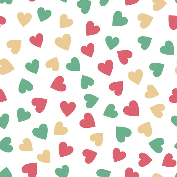 Retro seamless mönster med färgglada hjärtan — Stock vektor