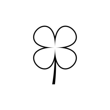 Dört yapraklı yonca vektör simgesi. Vektör çizim