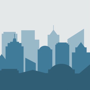 Gündoğumu vektör şehir silüeti