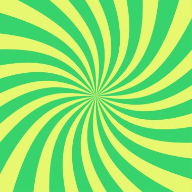 Güneş ışınları vektör arka plan. Vektör retro yeşil sunburst