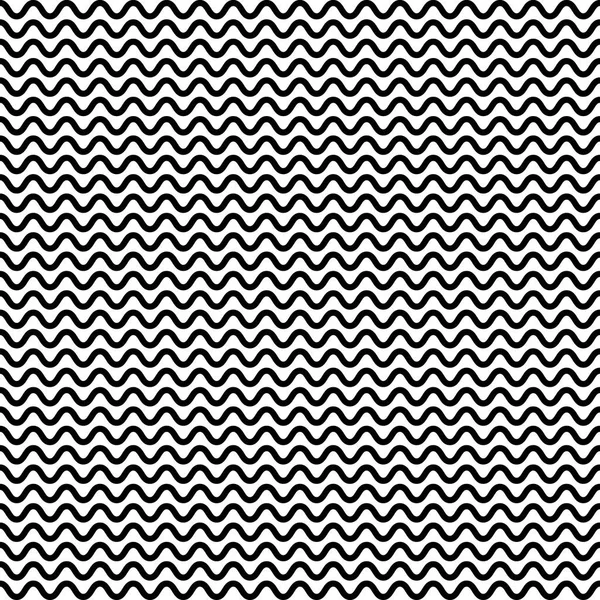 De naadloze patroon zwart-wit met golven — Stockvector