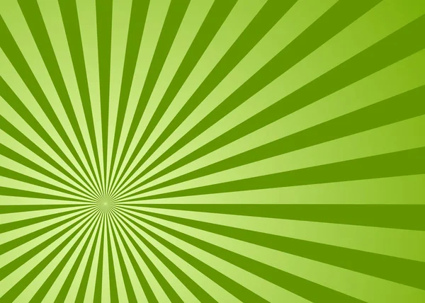 太阳光线绿色，矢量图 — 图库矢量图片
