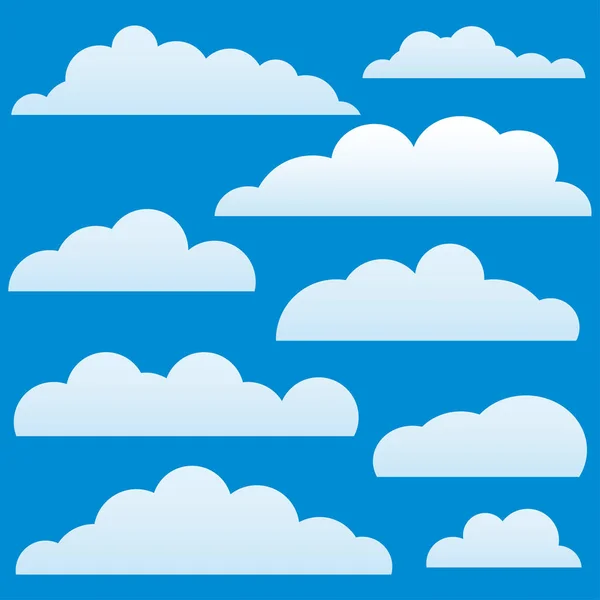 Σύννεφα σε φόντο μπλε του ουρανού — Διανυσματικό Αρχείο
