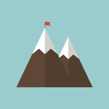 Dağlar başarı, vektör çizim