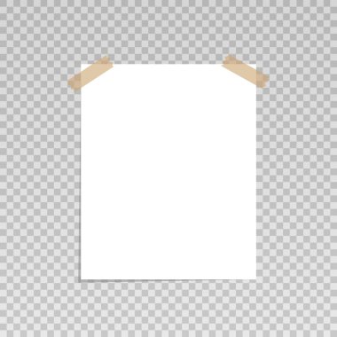 Saydam arka plan üzerinde yapışkan