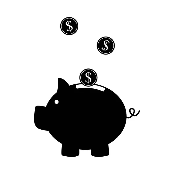 Piggy bank, ilustração vetorial — Vetor de Stock